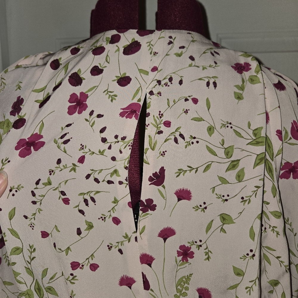 Joie Long Sleeve Pink Lilac Floral Print Wrap Maxi Dress Small - Picture 8 of 11